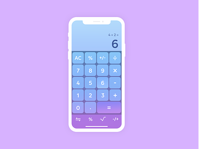 Calculator - Daily UI - Day 4 app design ui ui 100day ui challenge uidesign ux vector
