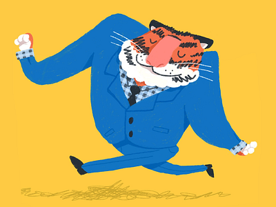 Tiger Business illustration procreate tiger