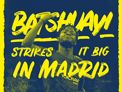 Batshuayi Strikes In Madrid animation champions chelsea football graphics league madrid motion poster real retro soccer