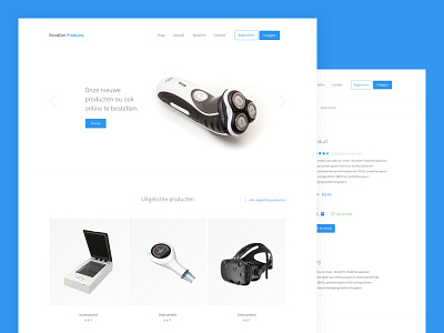 Rondom Products clean flat landingpage minimal productpage website woocommerce