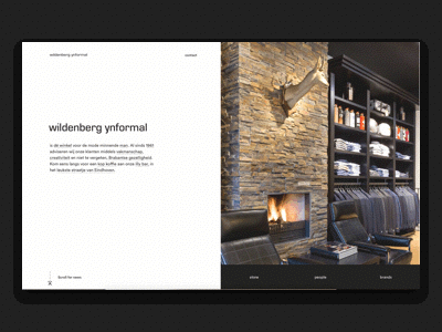 Wildenberg Ynformal Concept II animation clothingstore concept fashion flat prototype webdesign