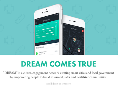 DREAM comes true dashboard health healthcare map mobile safety smart city