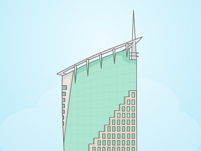 Cyber hub Building (More illustration coming soon) building cyberhub gurgaon icon illustration
