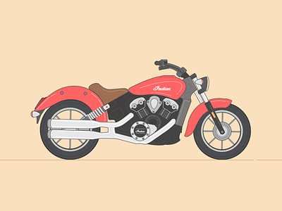 Indian scout illustration bike illustration indian motorcycle scout sportsbike