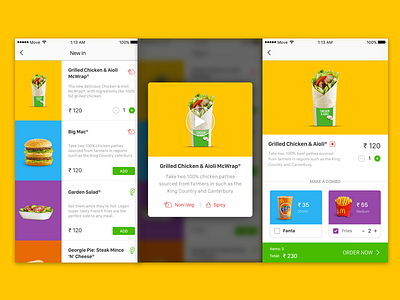 MacD Food ordering app Concept_more