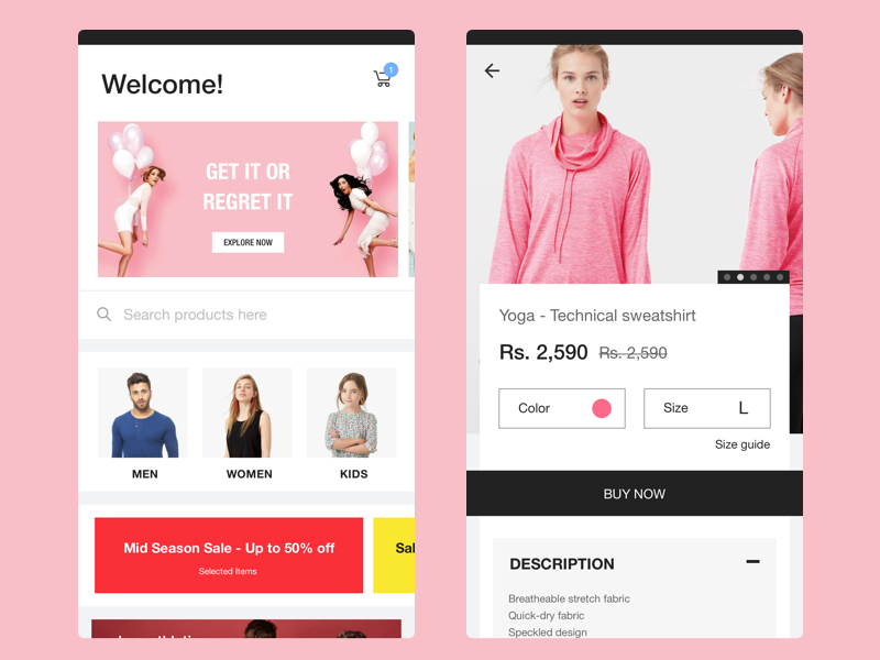 Concept Ecommerce by Ajinkya Bhagwat on Dribbble