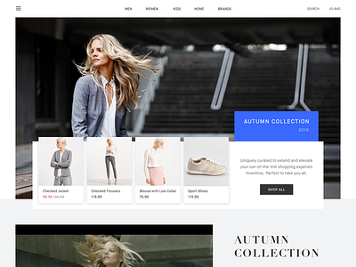 Fashion web collection fashion landing page shopping web