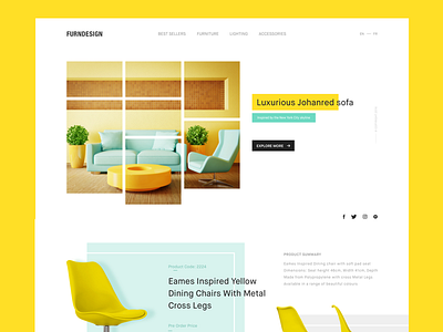 Concept FURNDESIGN chairs clean composition furniture web yellow