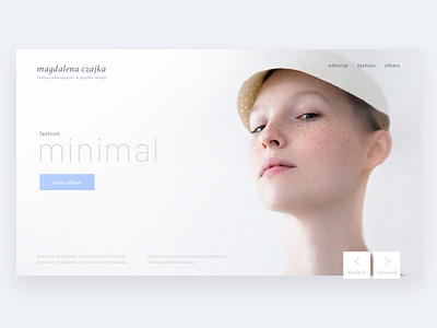 minimal web conpt for Magdalena Czajka concept minimal web