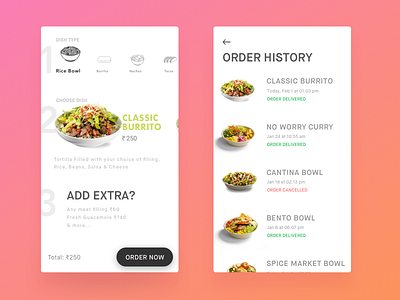 food order exploration food gradient minimal order