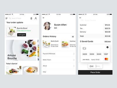 Food Delivery app concept II