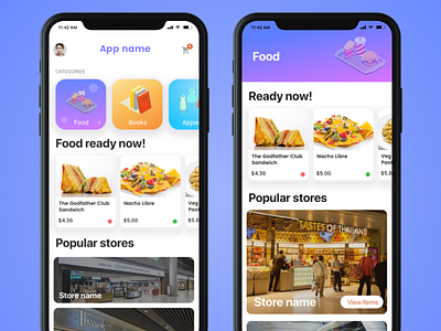 multi-category-order-concept app apparel books food icon ios ios11 minimal order