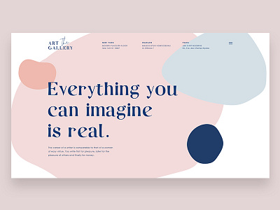 Homepage concept for Art brand design illustration minimalism modern typography ui webdesign website webstore
