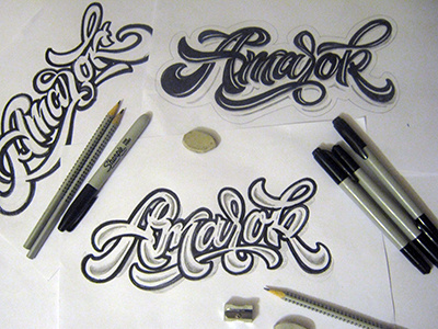 workflow logo Amarok calligraphy design font hand handlettering lettering logo logotype sign tags