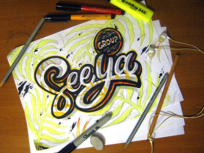 #sketch 3 logo "SееYa" calligraphy design font hand handlettering lettering logo logotype sign tags