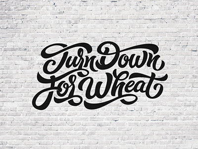 logo Turn Down For Wheat USA calligraphy design font hand handlettering lettering logo logotype sign tags
