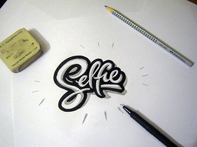 sketch Selfie design font hand lettering logo logotype sketch tegs typography work