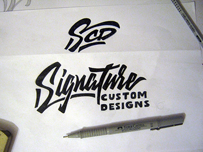 sketch , logo "Signature" Custom Designs EUR calligraphy design font hand handlettering lettering logo logotype sign tags