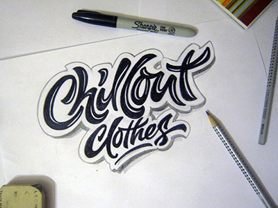 sketch 1 , print / logo Chillоut Clothes, hip-hop brand eur