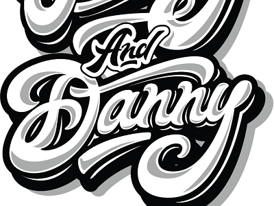 print for my friends "Love by Polly and Danny" art design font hand lettering logo logotype print type
