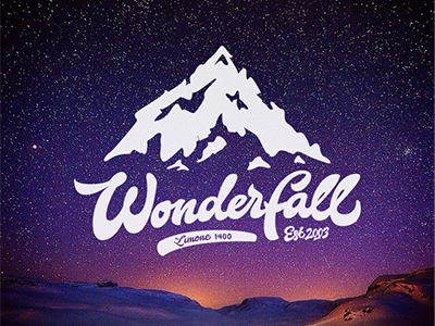 Print for "Wonderfall" art brush design font hand lettering logo logotype print type