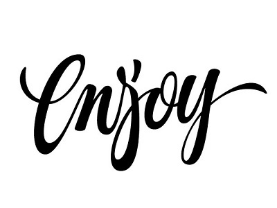 sketch vector "Enjoy" art design font hand lettering logo logotype print type