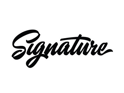 logo vector "Signature" art design font hand lettering logo logotype print type