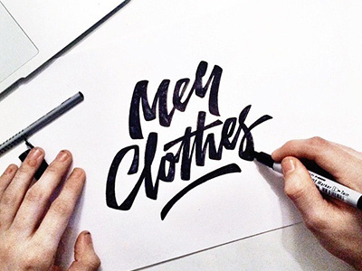 Sketch lettering "Meч Clothes" for @mechclothing art design font hand lettering logo logotype print type