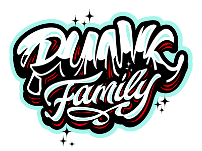 print "Punk Family" art design font hand lettering logo logotype print type