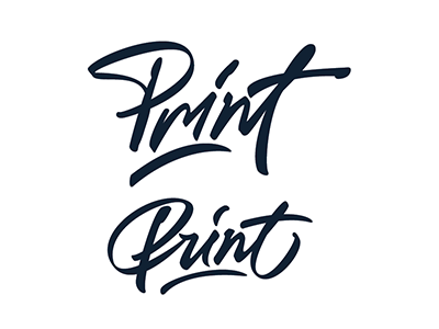 Print 2 art design font hand lettering logo logotype print type