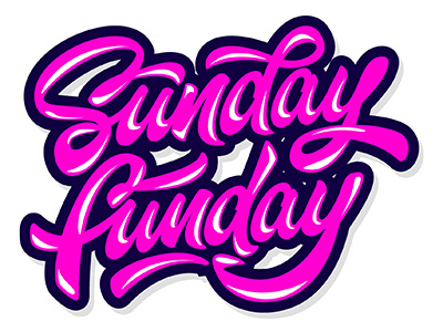 Lettering "Sunday funday" for @shawnburke art design font hand lettering logo logotype print type