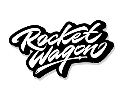 yap) logo "Rocket Wagon" for http://rocketwagonlabs.com/ art design font hand lettering logo logotype print type