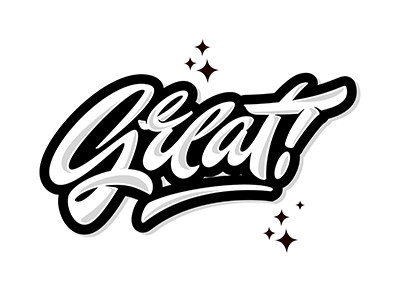 Great art design font hand lettering logo logotype print type