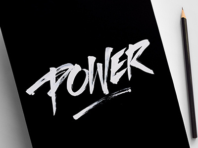 power art hand lettering logo print sketch type