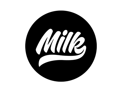 vector sketch 1 ,logo "Milk" art hand lettering logo print sketch type