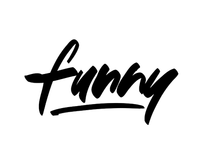 blob brush tool "Funny" art hand lettering logo print sketch type