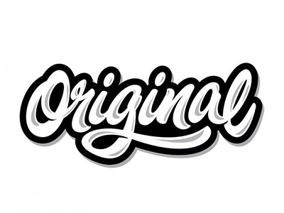 vector "Original" art hand lettering logo print sketch type