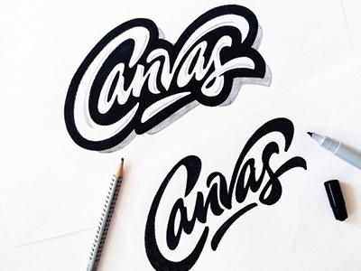 work time! sketch,logo"Canvas"