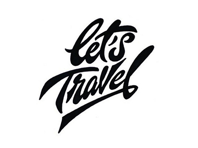 marker sketch "let's travel" art hand lettering logo print sketch type