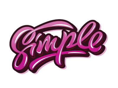 vector "Simple" #lettering #print #logo #style art hand lettering logo print sketch type
