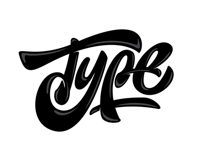 vector "Type" art hand lettering logo print sketch type