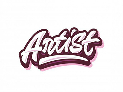 vector "Artist" art hand lettering logo print sketch type