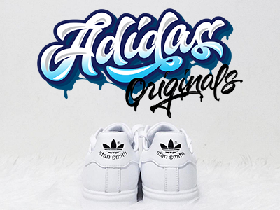 vector "Adidas" originals! art hand lettering logo print sketch type