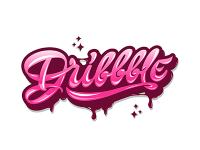 Hey!vector "Dribbble" art hand lettering logo print sketch type