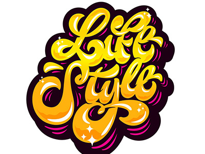 Yap!bling-bling!!funny vector sketch "Life style"😁🌌 art hand lettering logo print sketch type