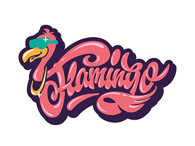 Hey✌ !pink fever! ☺ my freestyle lettering "Flamingo" 👀 design hand lettering type