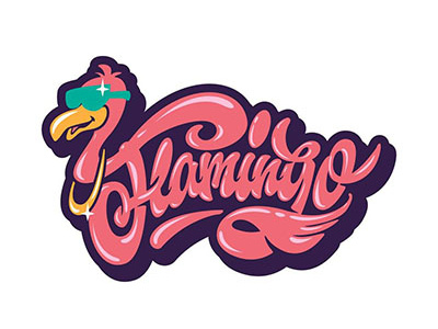 Hey✌ !pink fever! ☺ my freestyle lettering "Flamingo" 👀