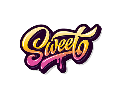 Hey!My easy lettering "Sweet" 🍭 a bit of bright colors for you) design hand lettering print type