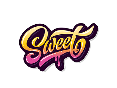 Hey!My easy lettering "Sweet" 🍭 a bit of bright colors for you)