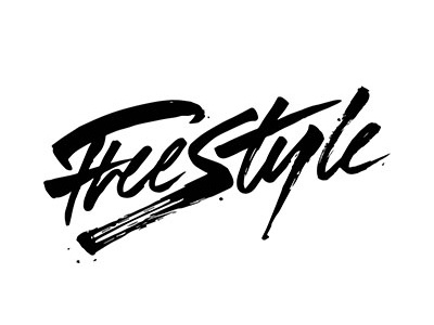 my quick tag brush+image trace ) "Freestyle"🙃 design hand lettering print type